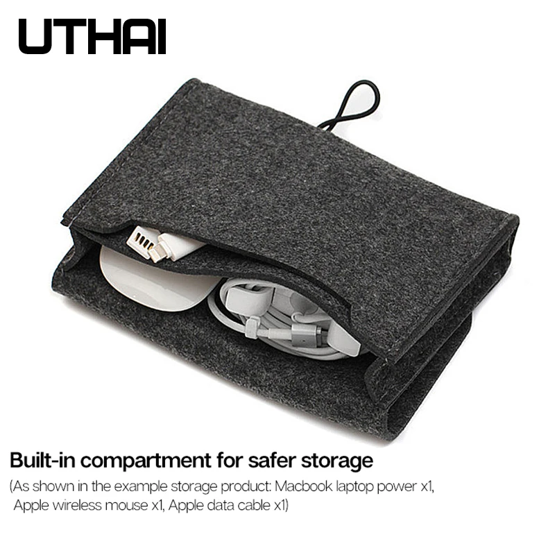 UTHAI T29 Estuche Portátil HDD 2,5 Pulgadas Bolsa Almacenamiento Macbook Cargador Ratón Banco Energía Móvil Auriculares Accesorios Digitales Bolsa Protectora - Vista principal del producto