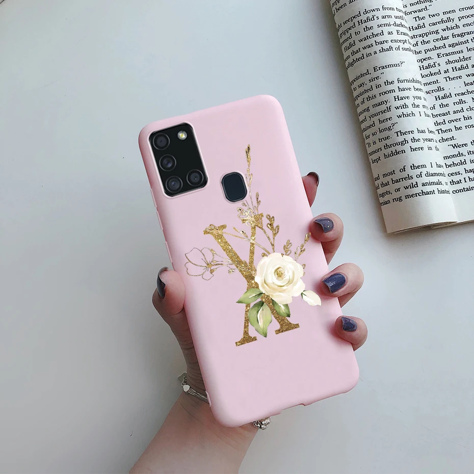 Para Samsung Galaxy A21s funda A21 s Linda letra de silicona suave funda de teléfono para Samsung A21s SM-A217F A 21 s Coque 6,5 ''Fundas - imagen 4