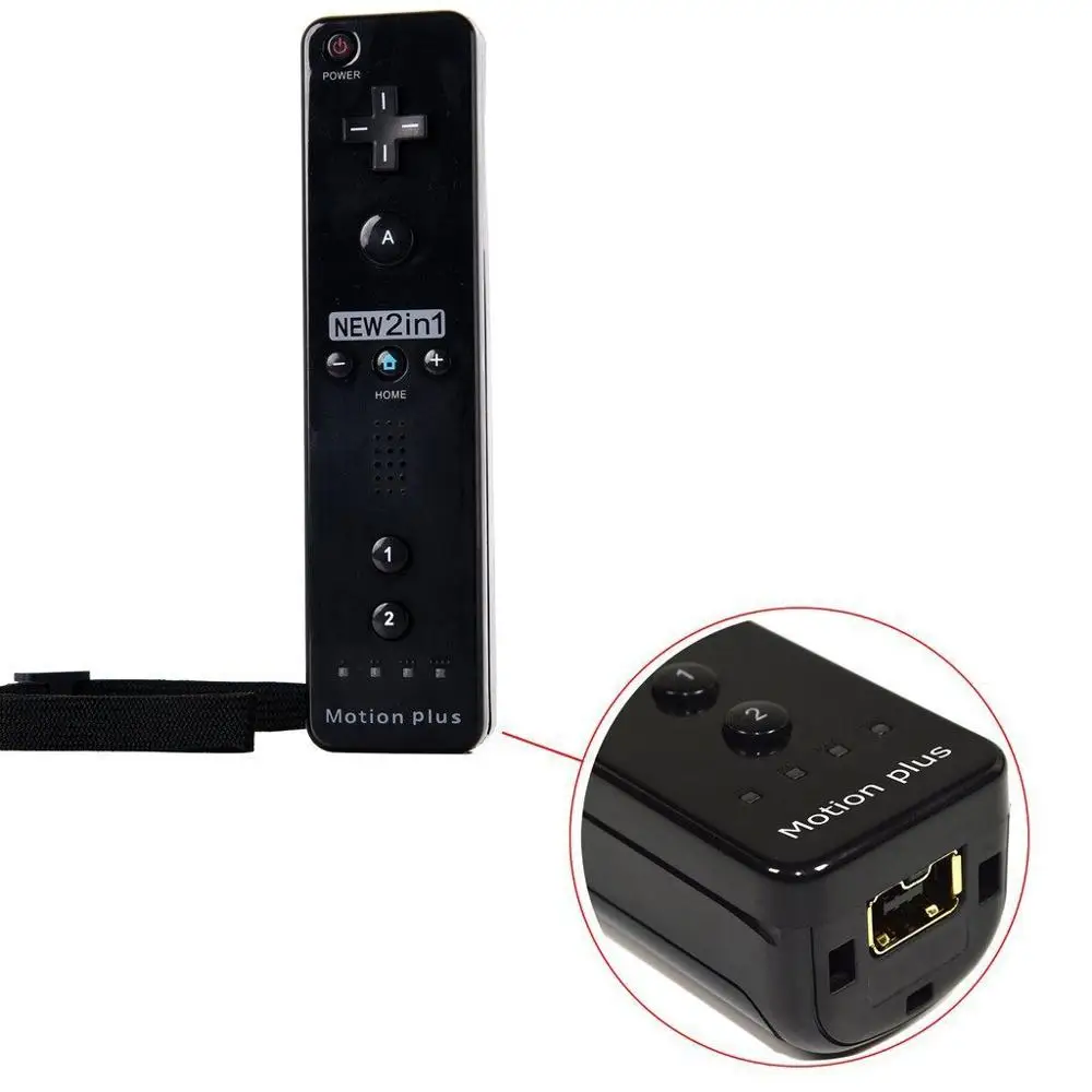 Mando a distancia inalámbrico Motion Plus + Nunchuck 2 en 1 para Nintendo Wii, Joystick, funda de silicona - imagen 4