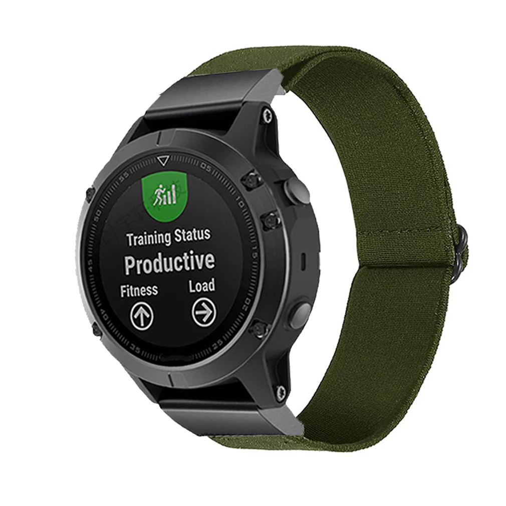 Correa de reloj Quickfit de 22 y 26mm para Garmin Fenix 6, 6X Pro, 5X, 5 Plus, 3HR, 935, 945, S60, banda elástica de nailon - imagen 3