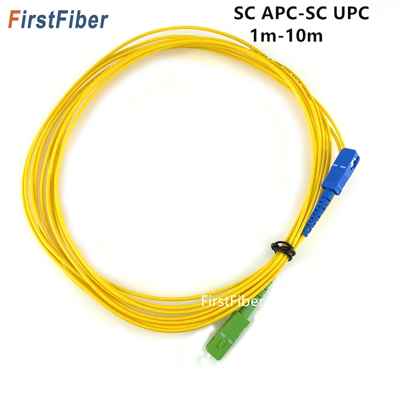 Cable de parche de fibra óptica SC APC/SC UPC, Cable de parche de fibra óptica, puente de modo único G657A, 1m, 2m, 3m