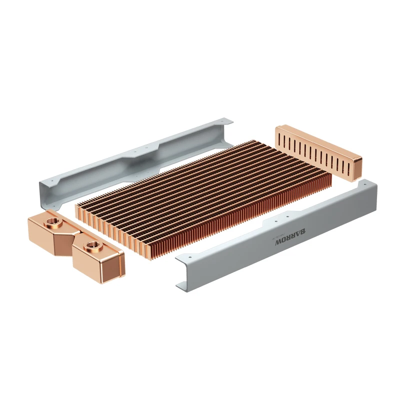Barrow-radiador blanco de cobre G1/4 "para ordenador, líquido de refrigeración por agua, construcción de bucle, Dabel-28a, 28MM de espesor, 120MM, 240MM, 360MM, 480MM - imagen 5