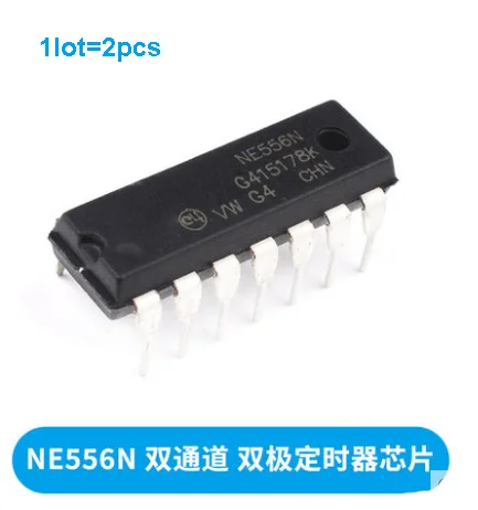 Oscilador de programación de temporizador IC NE556N DIP-14 NE555P DIP-8, nuevo y Original, 2-5 uds., en Stock - imagen 2