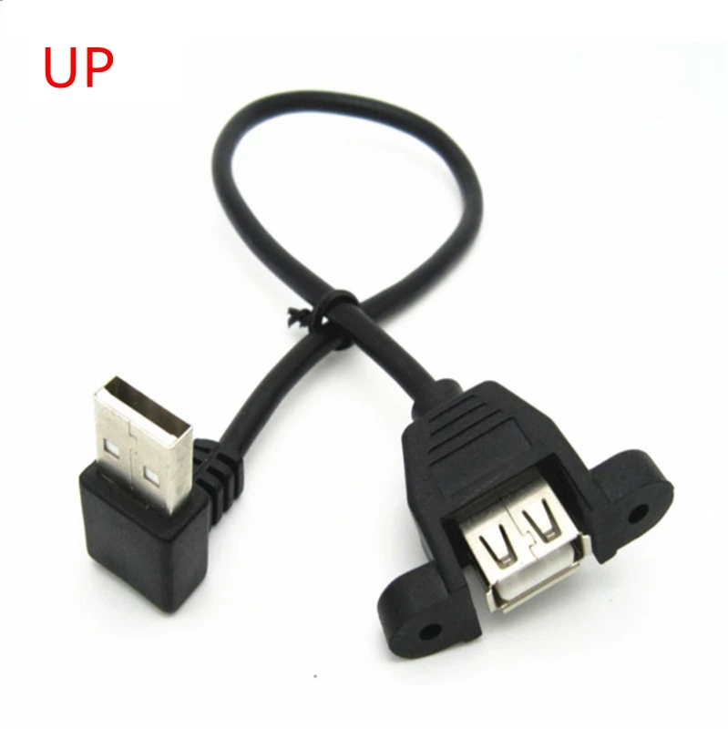 Cable de extensión de impresora con montaje en oreja, montaje de Panel hembra a USB B macho, ángulo izquierdo y derecho, arriba y abajo, USB 2,0 B - imagen 4