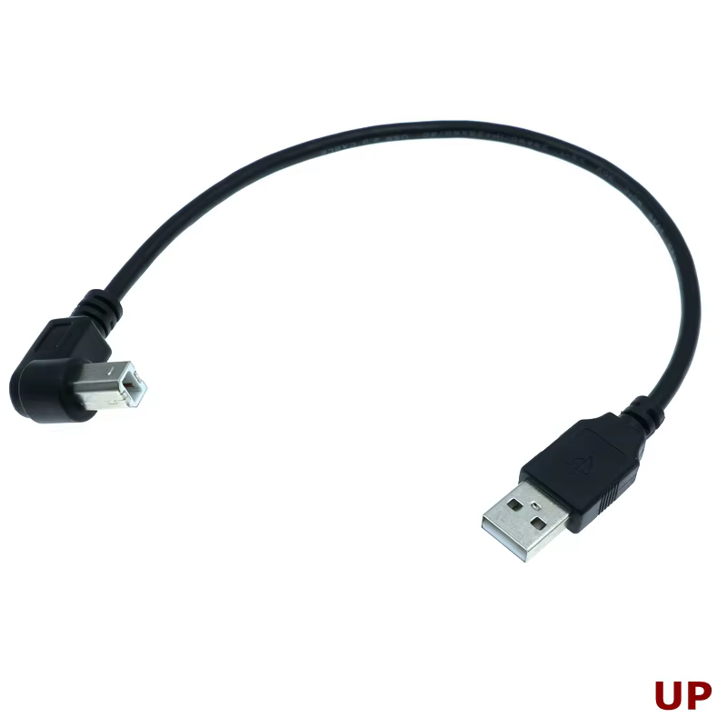 Cable USB 2.0 A Macho a B Macho – Ángulo 90° para Impresora/Escáner - imagen 5