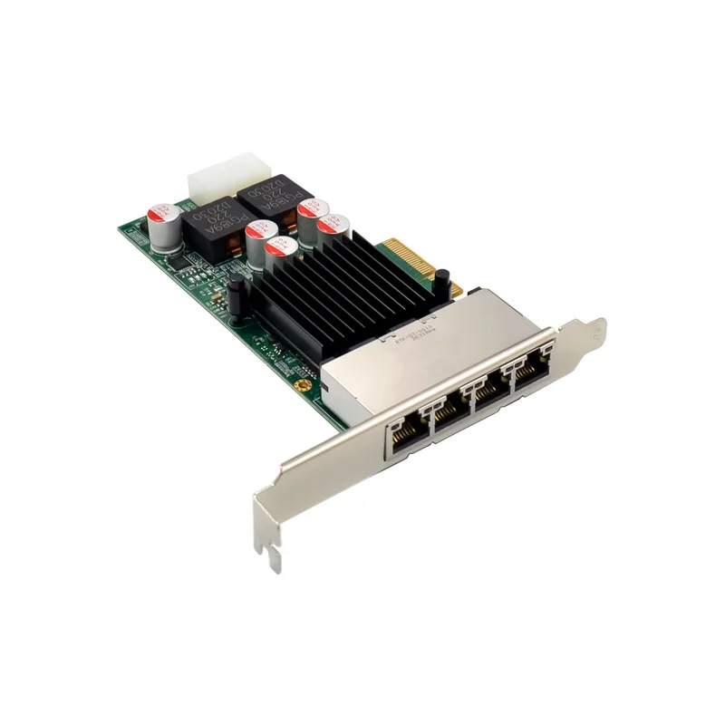 Detalle de los puertos RJ45 de la tarjeta Gigabit Ethernet