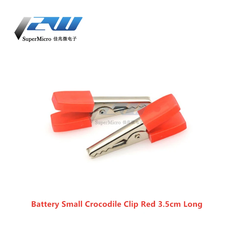 10 unids/lote pinzas de cocodrilo aisladas mango de plástico Cable prueba de plomo pinzas de cocodrilo de Metal abrazaderas de 3/5mm de longitud - imagen 3