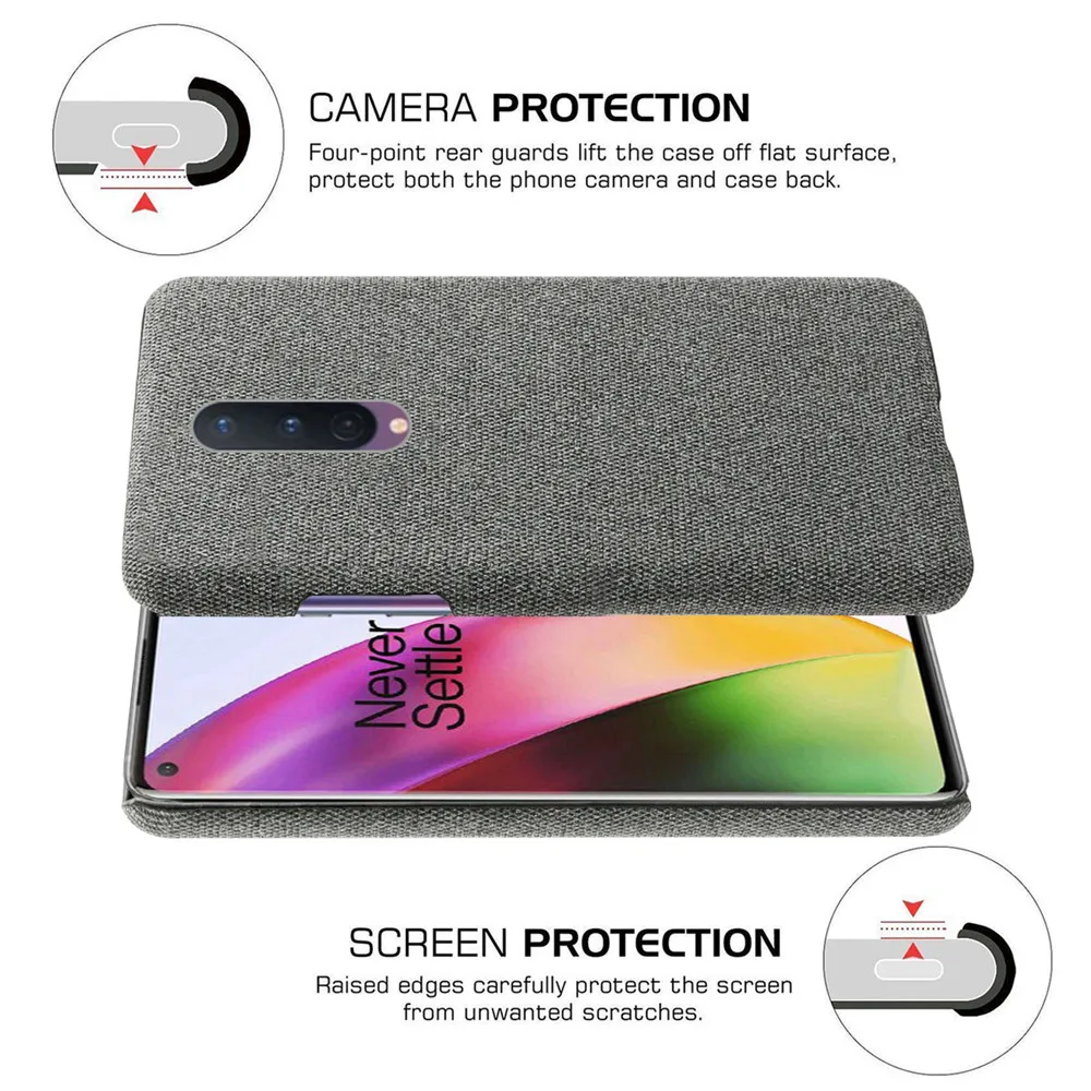 Fundas de tela para Oneplus 8, funda delgada de tela Retro dura para teléfono Oneplus 8 1 + 8 1 + 8 Oneplus8 IN2013, IN2017 Coque Fundas - imagen 5