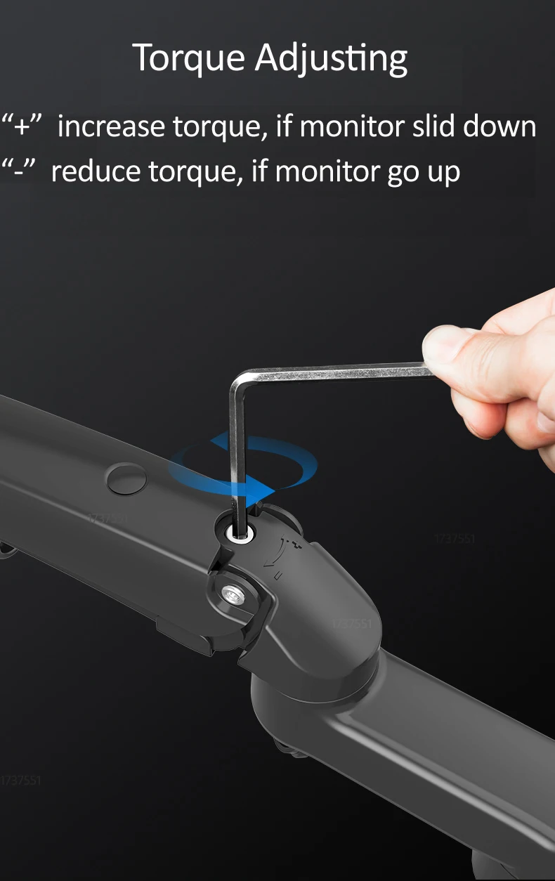 NB nuevo F150 3-12kg resorte de Gas de aluminio de movimiento completo 17 "-35" soporte de pared para Monitor soporte de montaje para TV LCD 3-12KG 2-10KG - imagen 4