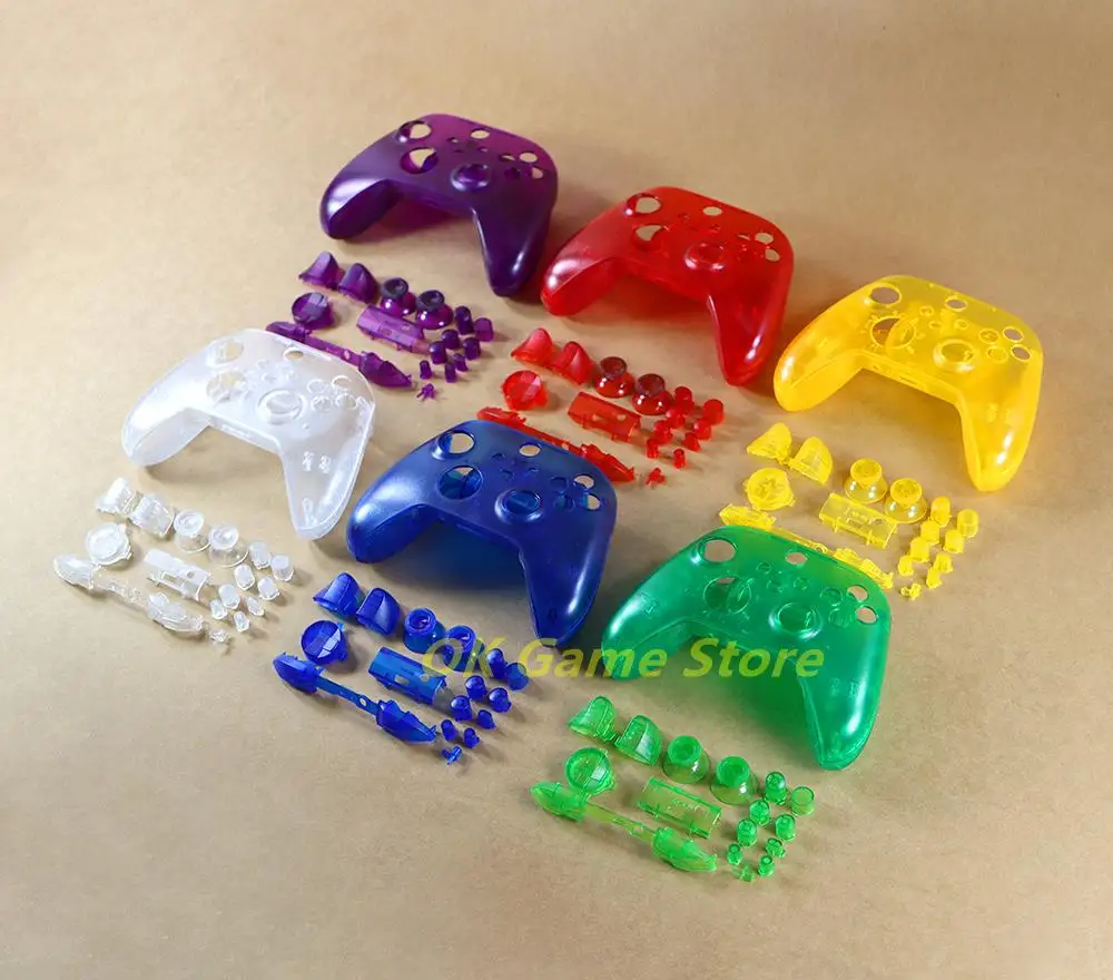 1 Juego de carcasa transparente de repuesto para controlador Xbox Series X S, carcasa transparente con juegos completos de botones - imagen 2