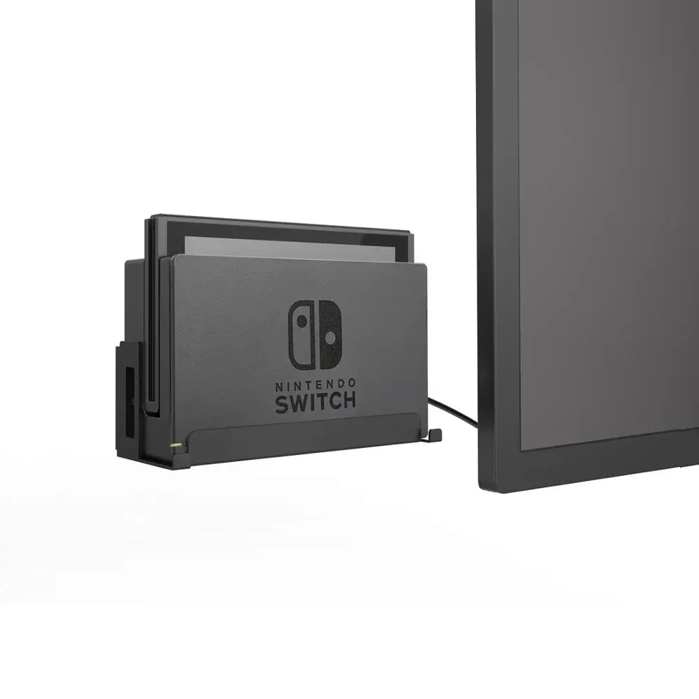 Soporte de pared Monzlteck para Nintendo Switch Original y OLED, cerca o detrás de la TV, accesorios para juegos, soporte de muelle, Metal