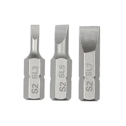 Juego Brocas Ranuradas S2 Hex 1/4" 6,35mm – 3 Piezas para Taladro