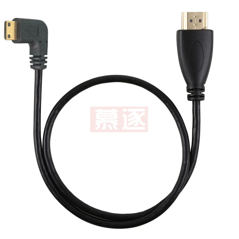 Mini HDMI con ángulo izquierdo, derecho, arriba y abajo, compatible con HDTV macho, conector de Cable M/M 1,4 para cámara de vídeo DSLR, Monitor LCD de 0,5 M/50cm - imagen 5