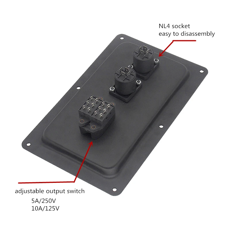 Finlemho-Accesorios de placa de Terminal de altavoz DJ, doble enchufe NL4, VRX para Audio profesional, consola de cine en casa, mezclador de Audio - imagen 4