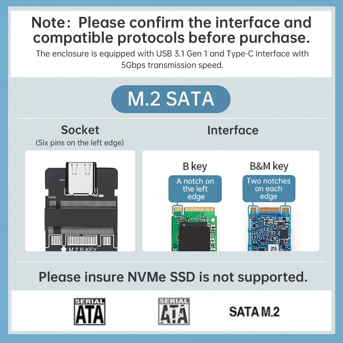 Carcasa Orico - Especificaciones de velocidad y compatibilidad