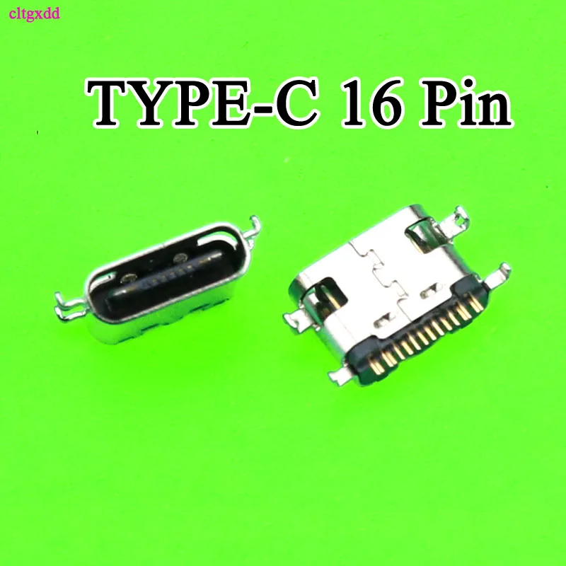 Conector USB 3,1 tipo C, conector hembra de 16 Pines, ángulo recto, guía SMT, conector USB versión 3,1, receptáculo para Lenovo S5 K520, 2 uds. - imagen 3