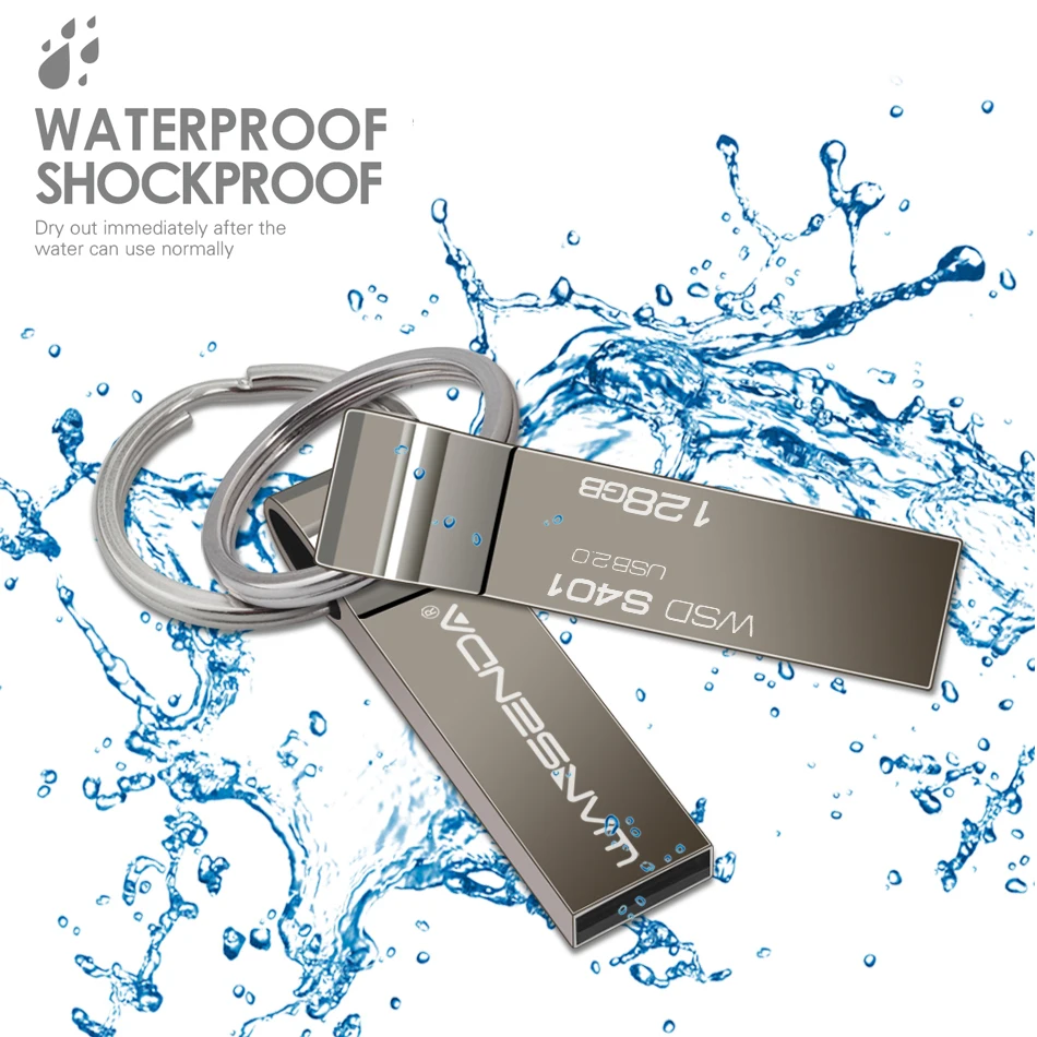 Wansenda Pendrive USB 2.0 Resistente Agua con Llavero - imagen 4