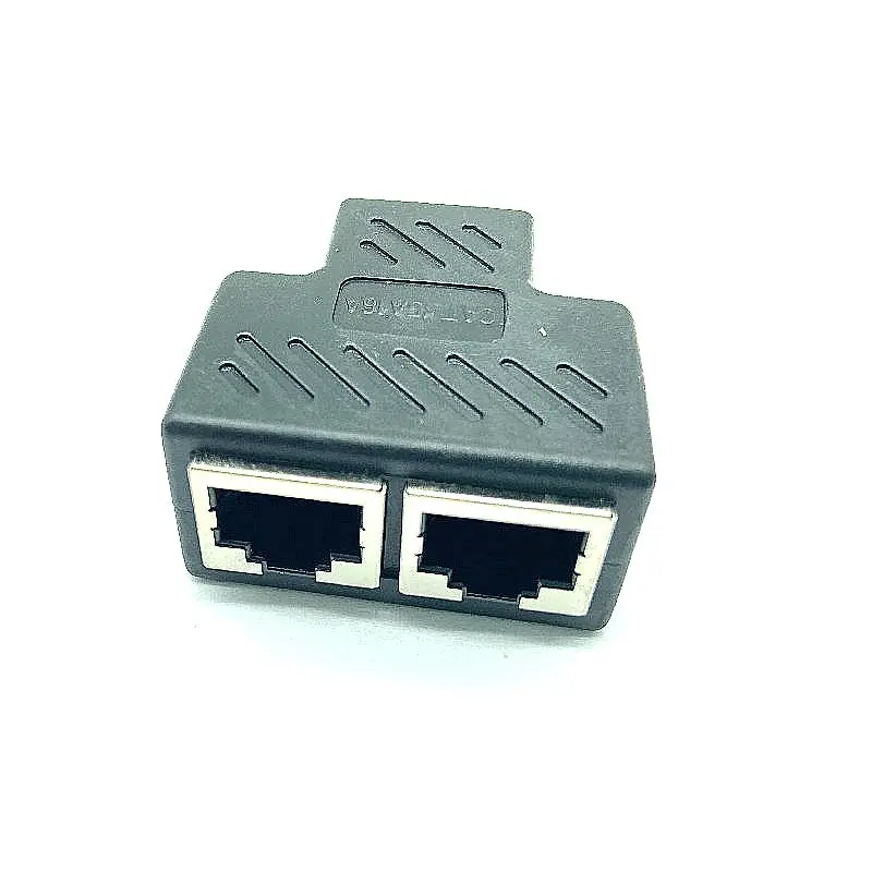 10 Uds RJ45 divisor 1 a 2 RJ45 divisor adaptador de red extensor de red hembra conector de extensión para Cable Ethernet de ordenador portátil
