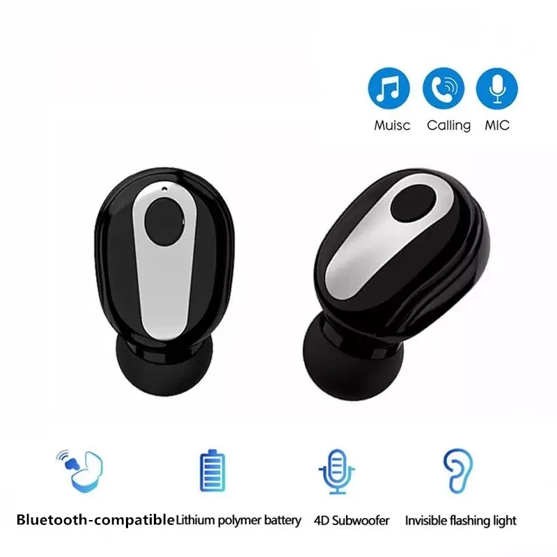 Mini auriculares inalámbricos S9 con Bluetooth, Auriculares deportivos para juegos con micrófono, auriculares estéreo manos libres para Xiaomi, todos los teléfonos, 5,0