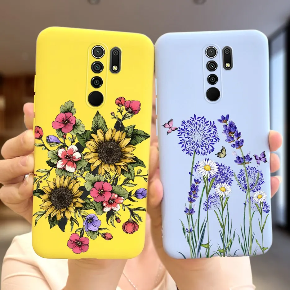 Funda trasera de silicona suave para Xiaomi Redmi 9, carcasa elegante con flores para teléfono, Poco M2, PocoM2, Redmi 9, Prime - imagen 4