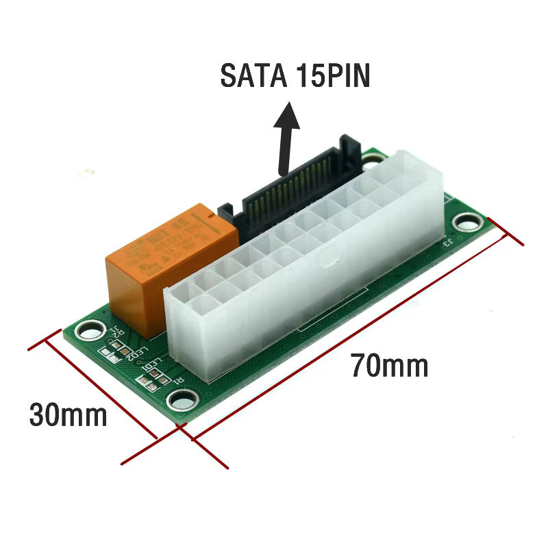 Cable adaptador ATX 24p a Molex 4p para mineria ETH y BTC - compacto - imagen 5