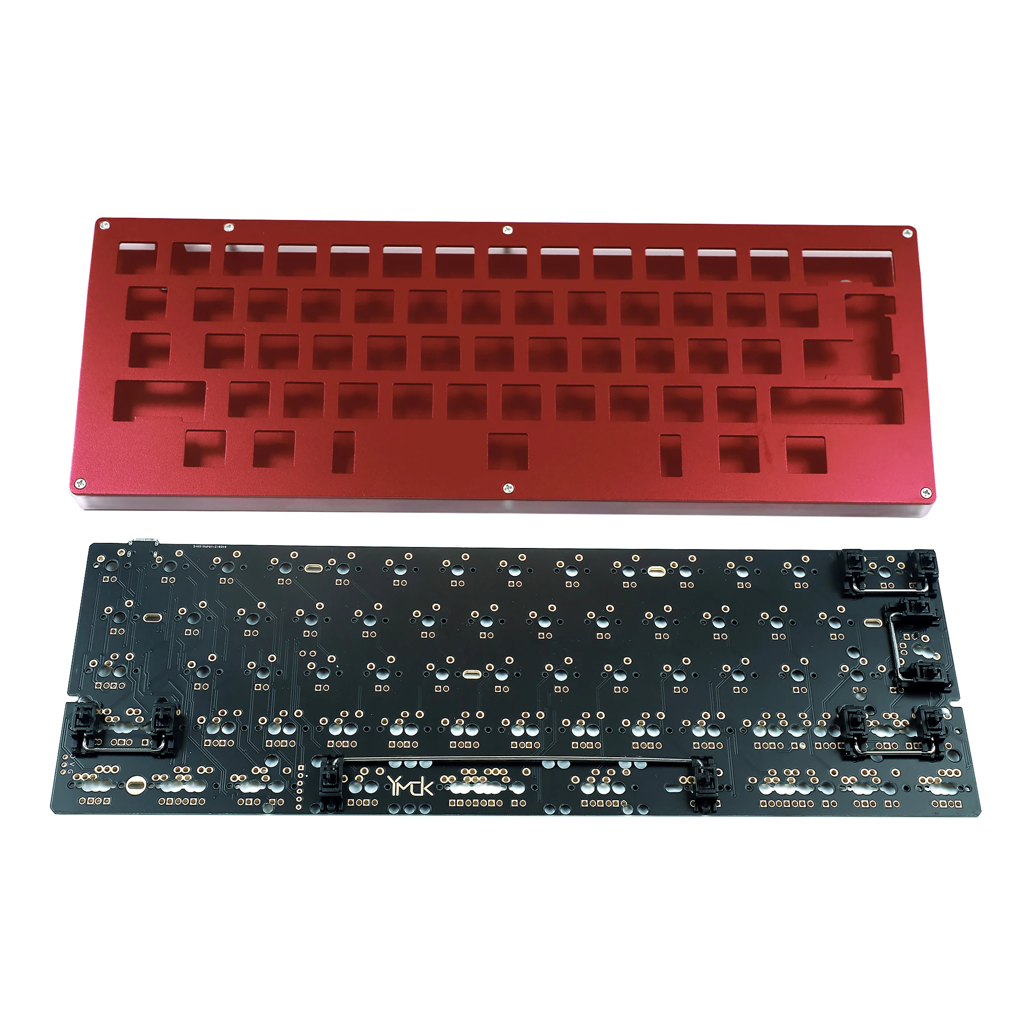 Hhkb-style QMK a través de la placa de carcasa de aluminio CNC RGB Underglow programable, Kit de teclado mecánico - imagen 5