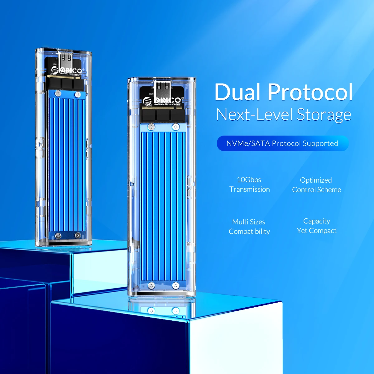 Funda transparente M.2 SSD metálica mejorada ventilador