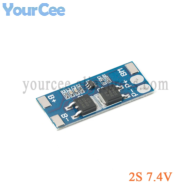 2 uds BMS 2S 6,4 V 7,4 V 8A módulo de placa de protección de batería de litio 2 celdas PCB PCM para carga de paquete de celda de banco de energía - imagen 2
