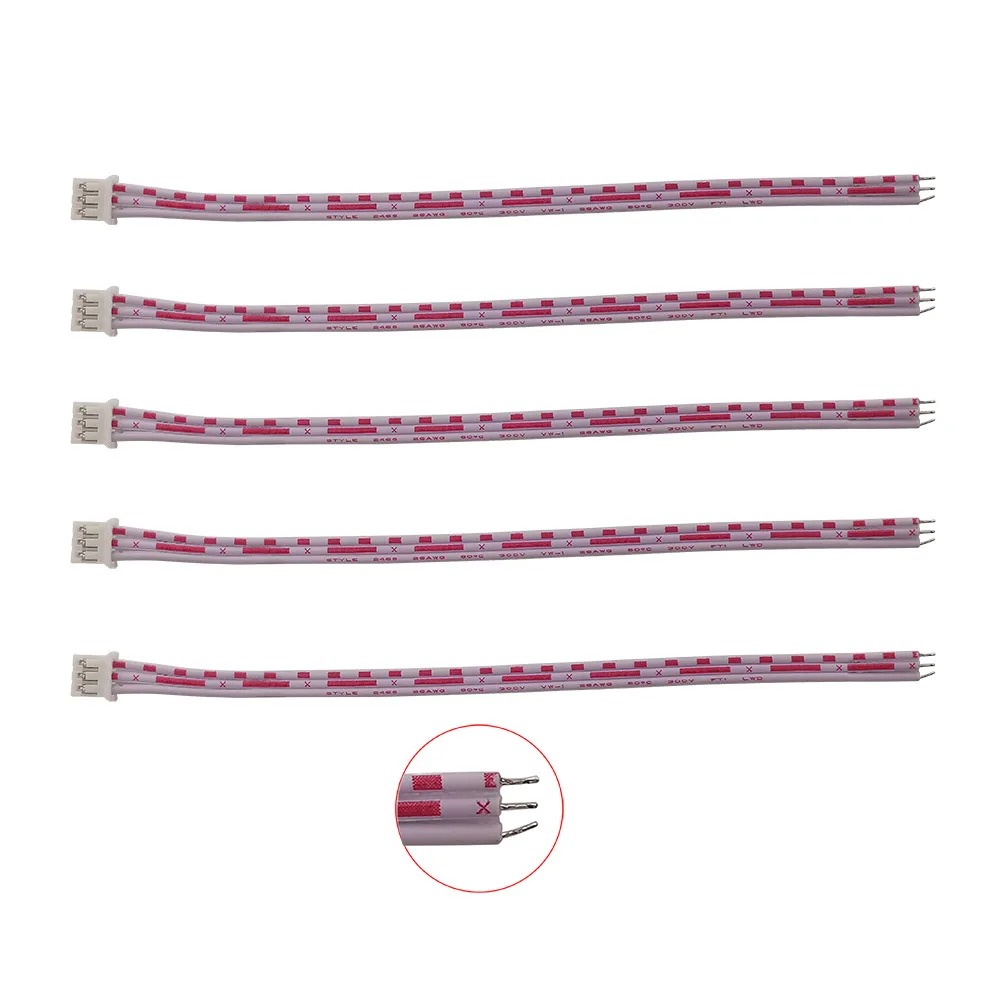 5 uds JST PH 2,0mm terminales de enchufe hembra de 3 pines con Cable JST PH 2,0 3P conector de un solo cabezal 26AWG longitud 20cm