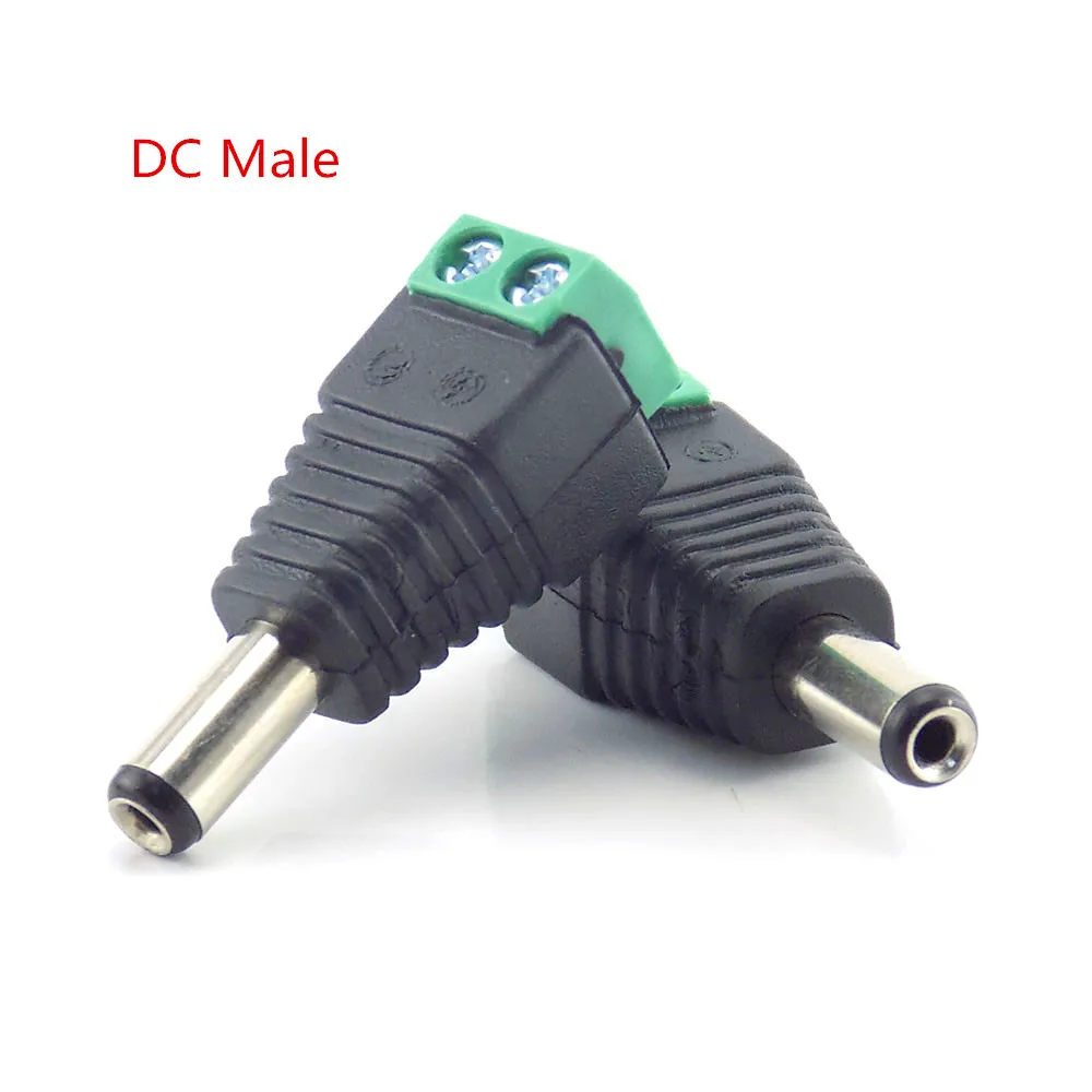 1/2/10 Uds 12V DC macho DC hembra enchufe BNC conector macho CCTV Cable de alimentación CC 2,1x5,5mm adaptador BNC para tira de luz Led - imagen 4