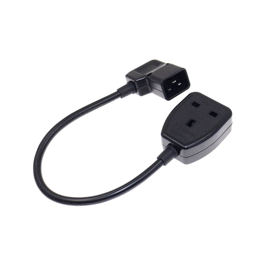 Cable convertidor de enchufe hembra IEC C20 a UK, Cable de alimentación UPS C20 macho, enchufe de 16A a UK 13A hembra, BS1363 - imagen 3