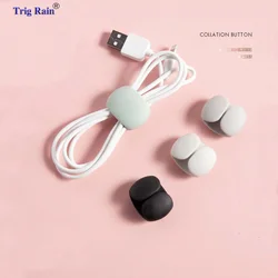 Organizador de cables con clips para escritorio y estación de trabajo