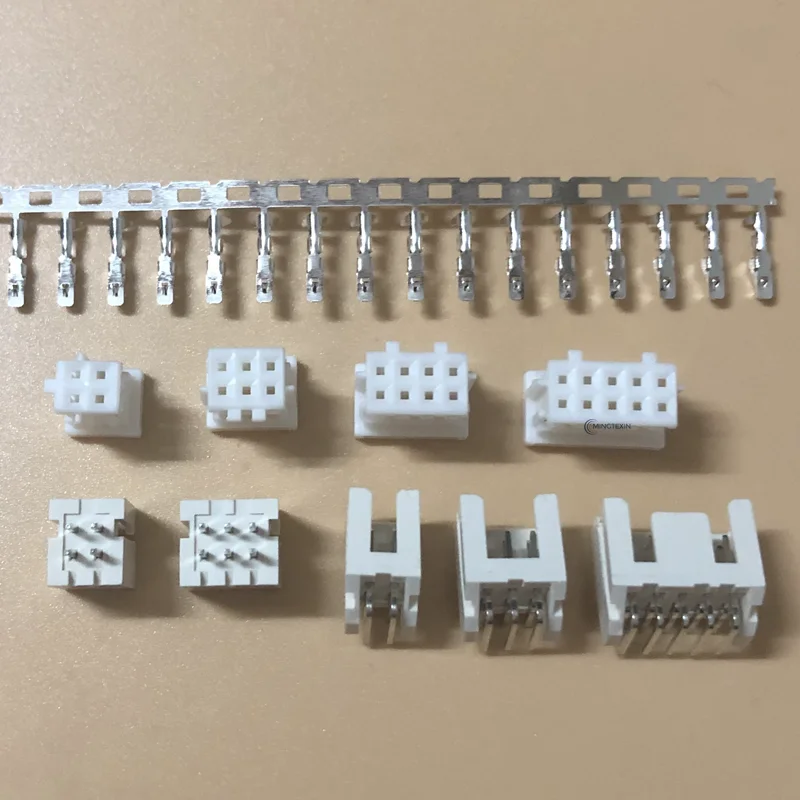 10 juegos de conectores XHD de 2,54mm, doble fila, 4P, 6-20P, XHD2.54, recambio HRS, DF1B, clavija recta de flexión + carcasa + terminales