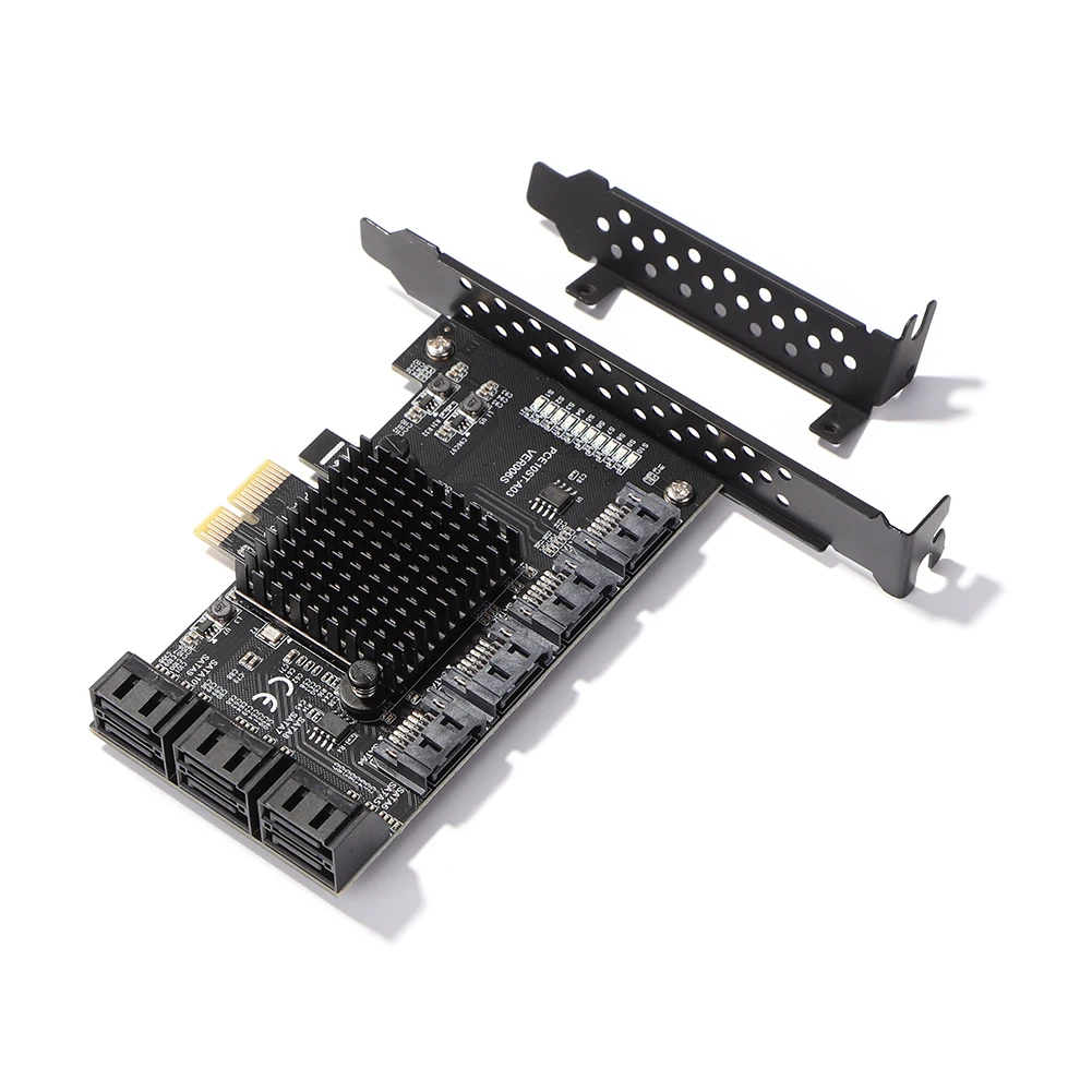 Adaptador convertidor para tarjeta de expansión PCI-E a 10 puertos SATA3.0 PCI-E 1X, PCI Express 3,0 GEN3 6Gbps, accesorios de adaptador para ASM1166 - imagen 2