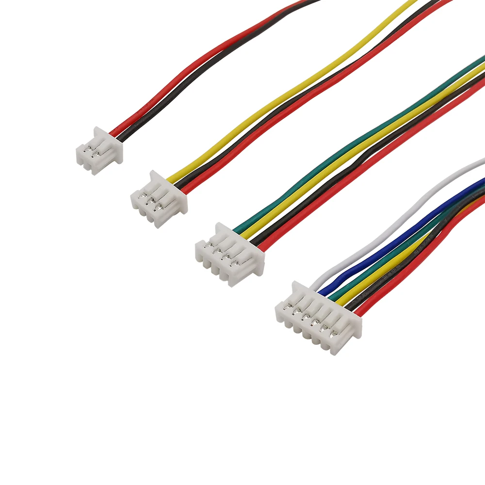 10 Uds Micro JST1.25mm 2-10Pin conector de enchufe hembra con 28AWG Cable 1,25mm individual/doble enlatado cabeza conector eléctrico - imagen 2