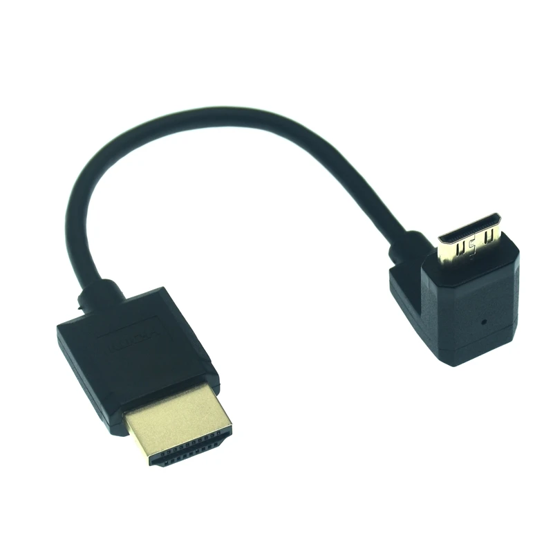 Mini Cable HD 4K 60Hz, conector V2.0 para Monitor LCD de cámara de vídeo DSLR, arriba/izquierda/derecha, ángulo de 90 grados, Mini HD a HDTV - imagen 4
