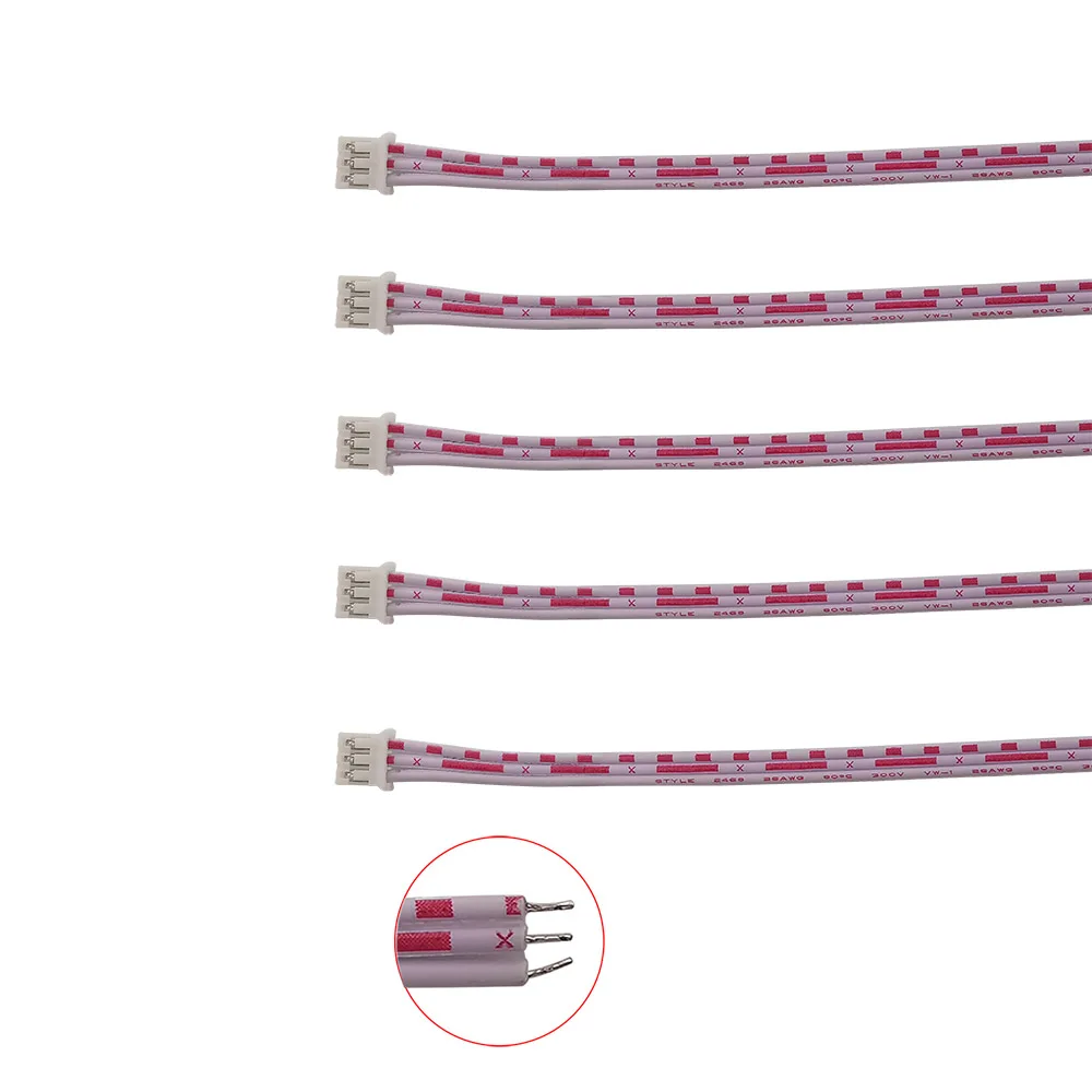 5 uds JST PH 2,0mm terminales de enchufe hembra de 3 pines con Cable JST PH 2,0 3P conector de un solo cabezal 26AWG longitud 20cm - imagen 2