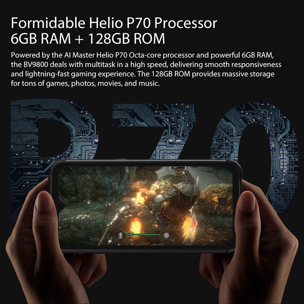 Blackview-Móvil BV9800, Helio P70, Android 9.0, 6GB+128GB, 6580 mAh, 6.3", teléfono móvil con cámara trasera de 48MP, resistente al agua IP68 - imagen 3