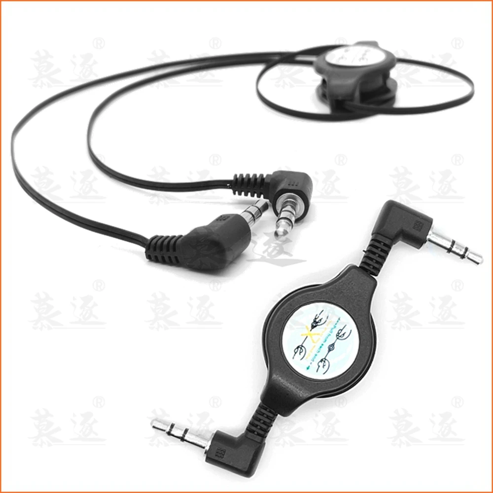 Cable de audio de 1M, cables de línea auxiliar macho de 3,5 a 3,5mm, elástico macho para Ipod, mp3, iphone, psp, adaptador de receptor de música de cada final ster - imagen 4