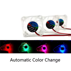 Ventilador LED Rodamiento Hidráulico Luz Cambiante Transparente