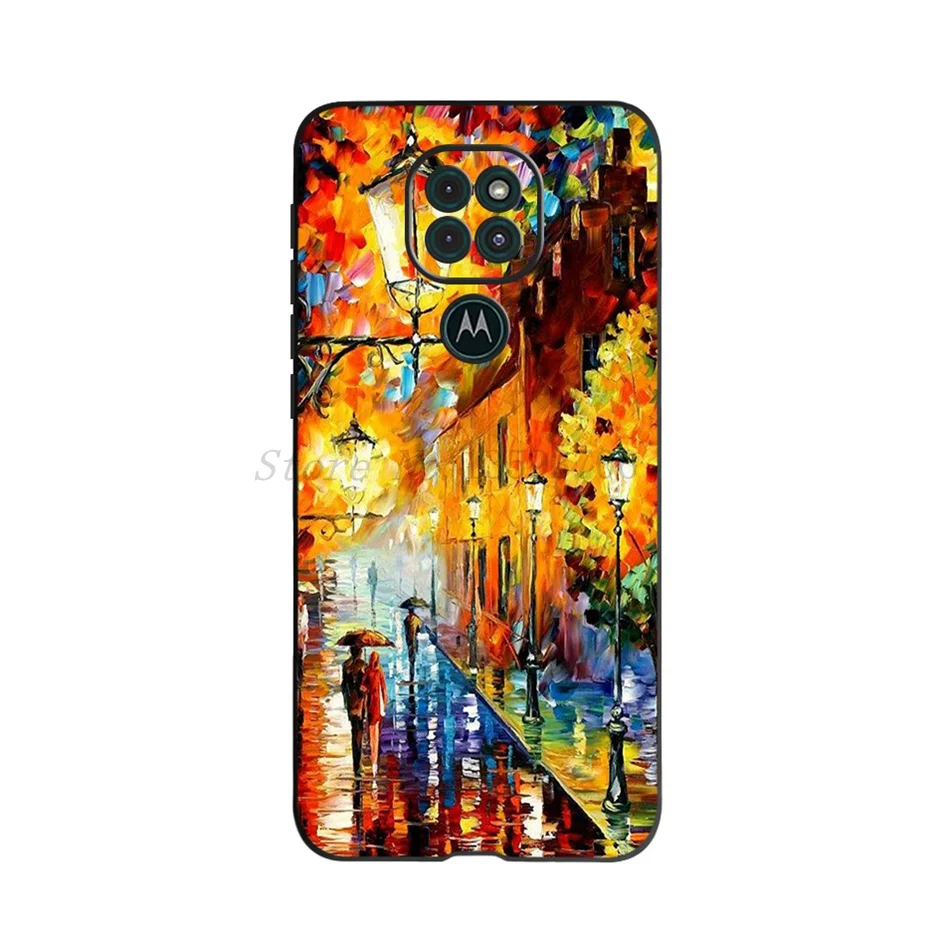 Funda de teléfono con estampado de flores para Motorola Moto G9 Play, cubierta de silicona suave de 6,5 pulgadas para MotoG9 Play Motorola G 9 Play Coque Capa - imagen 2