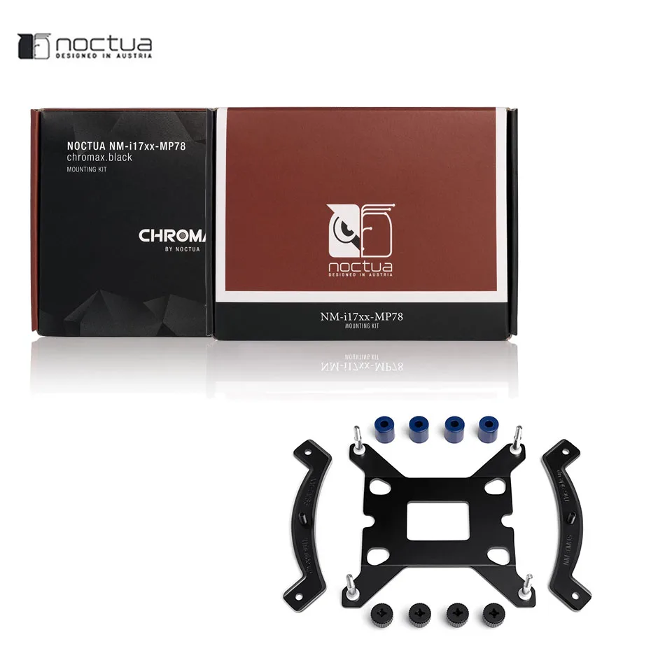 Noctua-Kit de actualización de montaje NM-i17xx-MP78/NM-i17xx-MP83 chromax, negro, para refrigerador de CPU con espaciado de 78mm, para Intel LGA1700
