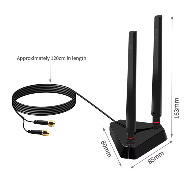 Antenas externas WiFi 2.4/5 GHz 6 dBi para AX210/AX200/9260NGW PCIe - imagen 5