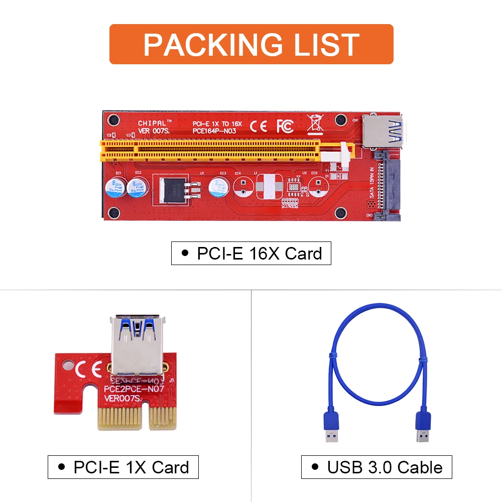 Una tarjeta de computadora roja y azul con un cable USB