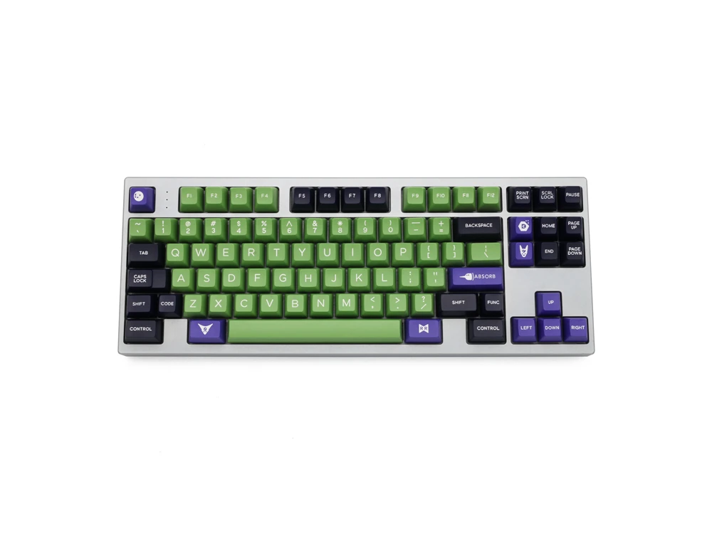 Domikey SA abs doubleshot keycap set Cell SA para mx stem keyboard poker 87 104 gh60 xd64 xd68 xd84 xd87 bm60 bm65 bm68 verde - imagen 2