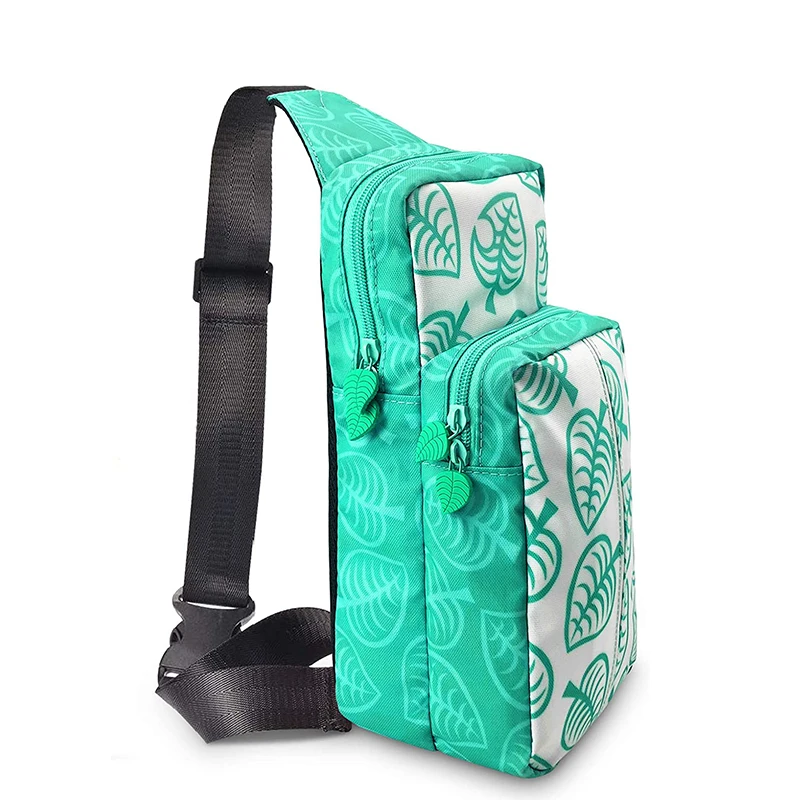 Funda Animal Crossing de nailon para Nintendo Switch, resistente al agua, portátil, mochila de hombro, bolsa de interruptor, accesorios de juego