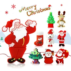 Memoria USB Papá Noel con dibujos navideños