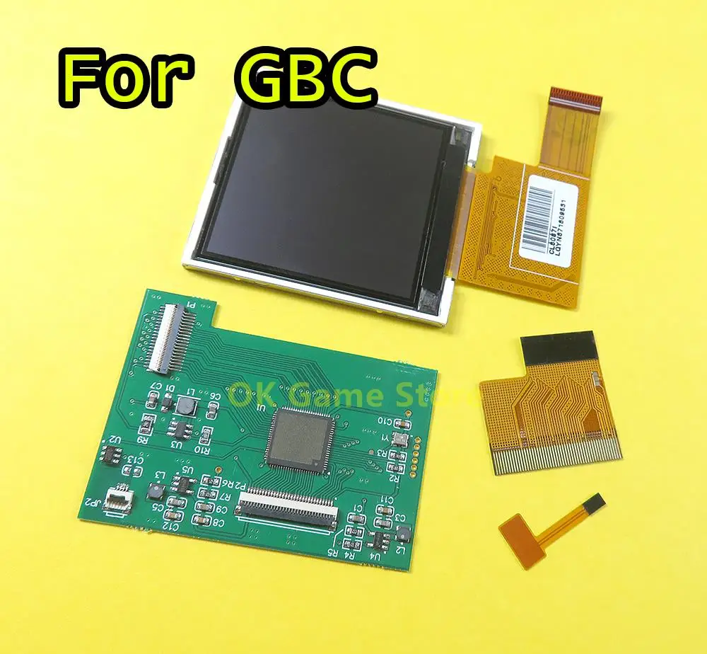 1 Juego de Kits de modificación de pantalla de alta luminosidad para pantalla LCD de retroiluminación GBC para consola GBC, accesorios de juego destacados - imagen 2