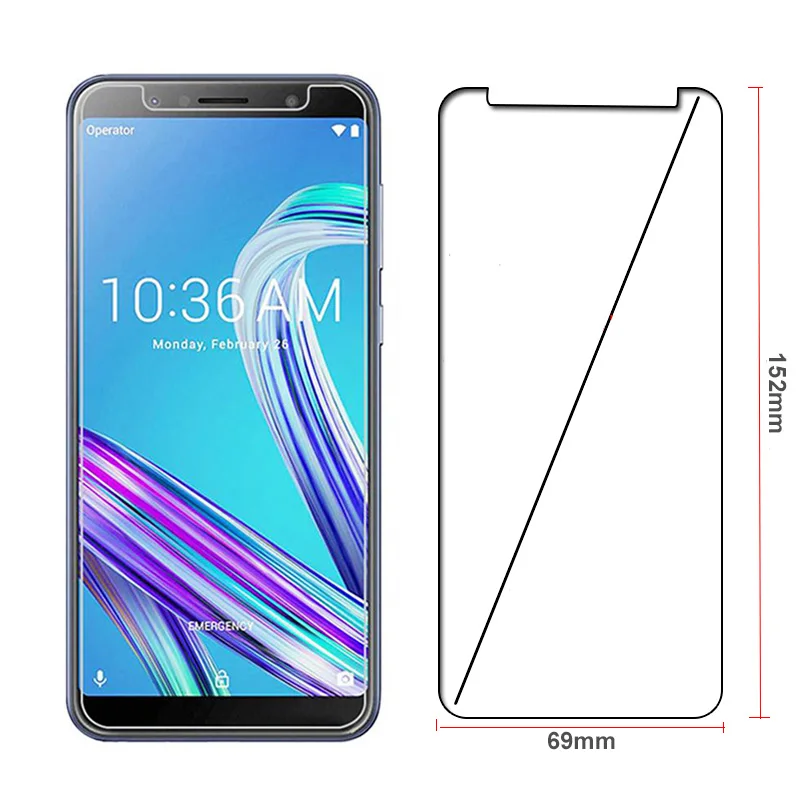 3Pcs Tempered Glass On For Asus Zenfone Max Pro M1 ZB601KL ZB602KL Screen Protector 9H Protective Film H Pro + T 9H Hard Glass - imagen 2