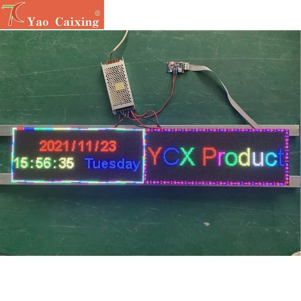 Módulo de matriz Led para interiores, controlador Wifi con interruptor de fuente de alimentación, pantalla Digital DIY, 960x192mm, 5 piezas, P3, Hd-WF1 - imagen 3